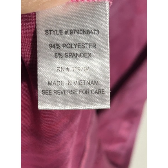 Unity Work Wear pink Paisley Print Tank Top Embellishment Rhinestone Boho M/L - Picture 5 of 9